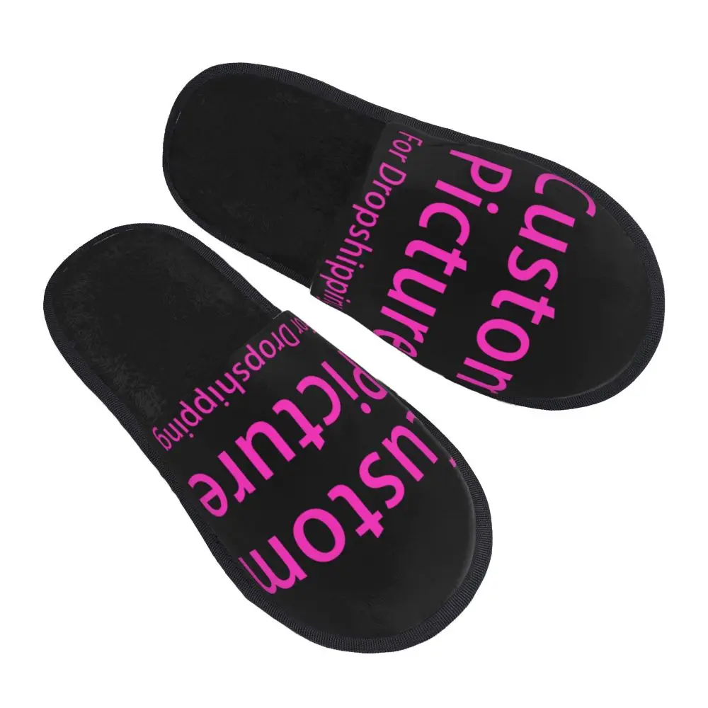 Women Shoes Logo - Kişiselleştirilmiş Özel Fotoğraf Logolu Konforlu Terlik