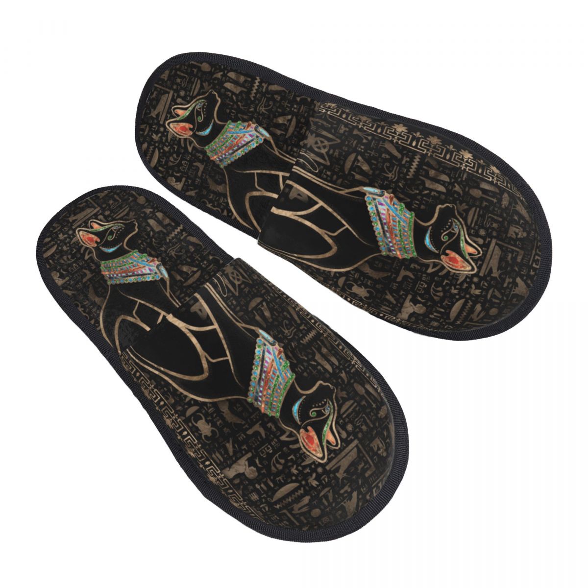 Women Shoes Egypt - Özel Mısır Kedisi Bastet Misafir Terlikleri