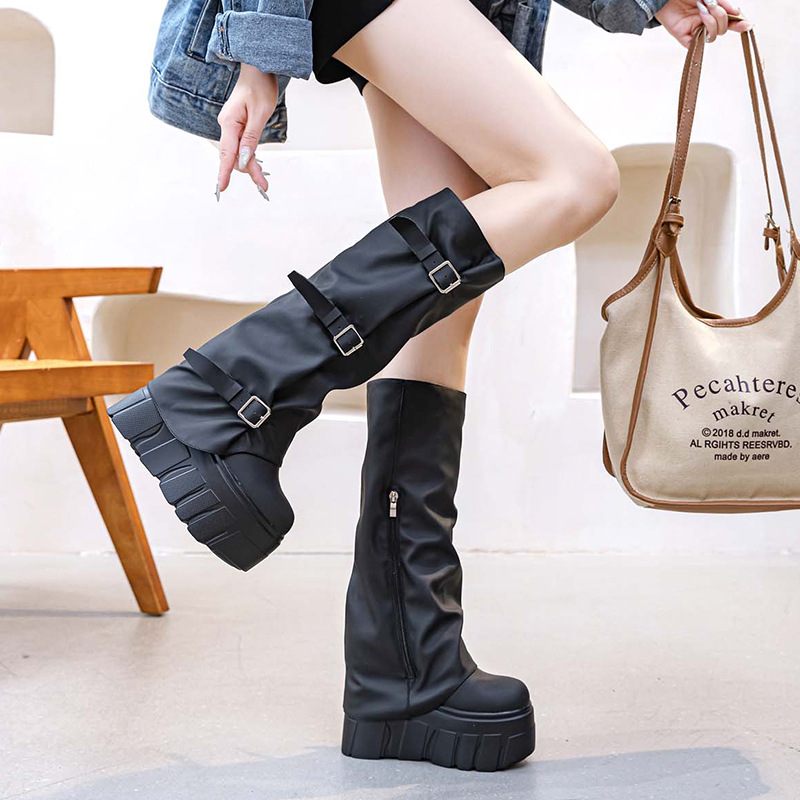 14 cm Topuklu Diz Üstü Botlar  - Zip Up Boots Short incelemesi ve fiyatı