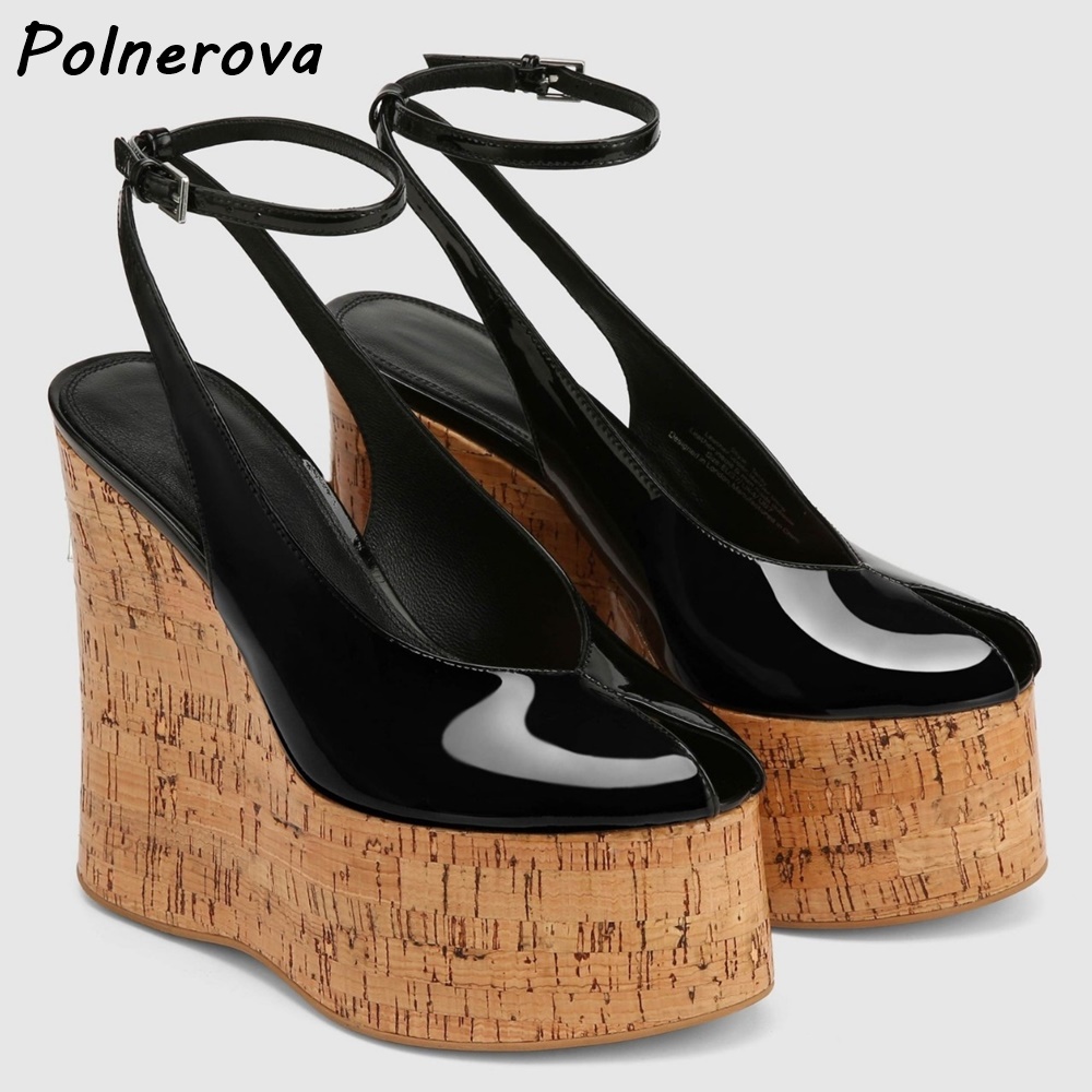 Patent Deri Kama Platform Sand - Women'S Shoes Y2K incelemesi ve fiyatı